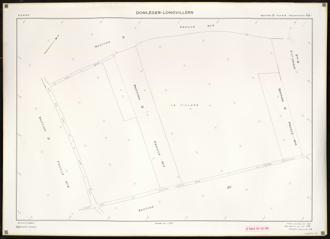 Plan du cadastre rénové - Domléger-Longvillers : section D8
