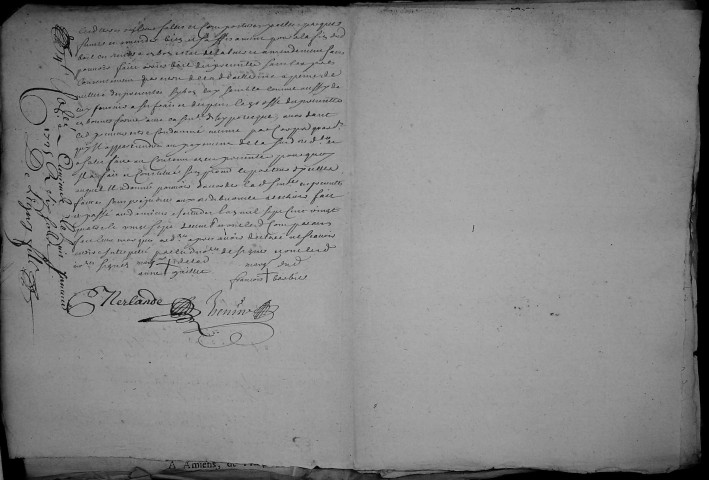 Etude de Me François Henin à Amiens (étude n°3). Minutes de l'année 1724