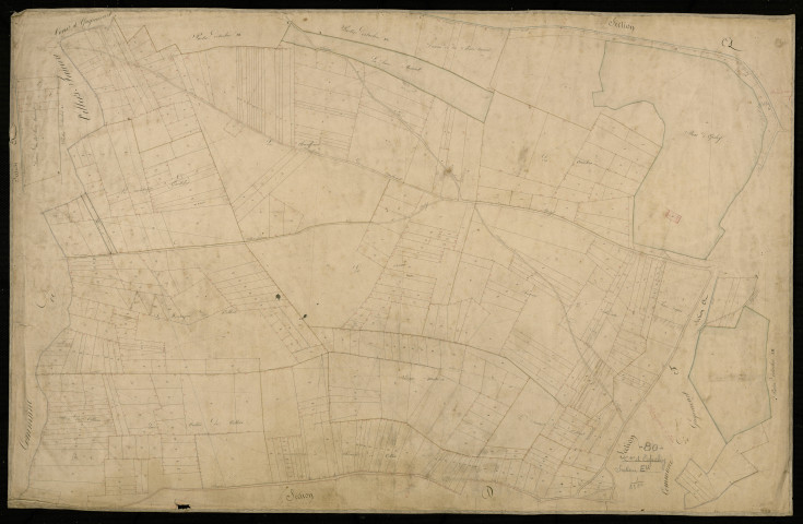 Plan du cadastre napoléonien - Epehy : Cornée (La), E
