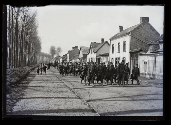 72e ligne, 1er jour marches d'épreuve - Saleux - avril 1902