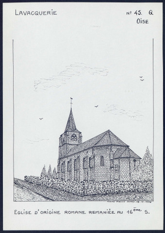 Lavacquerie (Oise) : église d'origine romane remaniée au XVIe siècle - (Reproduction interdite sans autorisation - © Claude Piette)