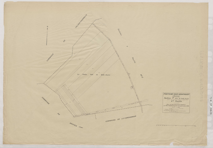 Plan du cadastre rénové - Fontaine-sous-Montdidier : section T4