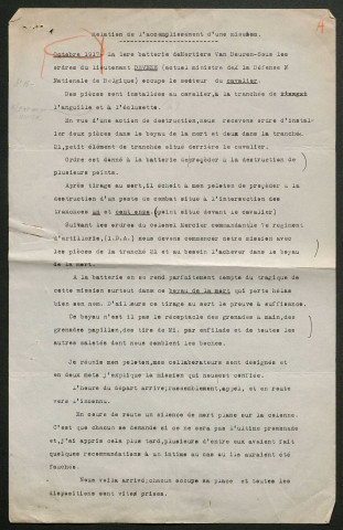 Témoignage de Derzeille, Georges (Adjudant) et correspondance avec Jacques Péricard
