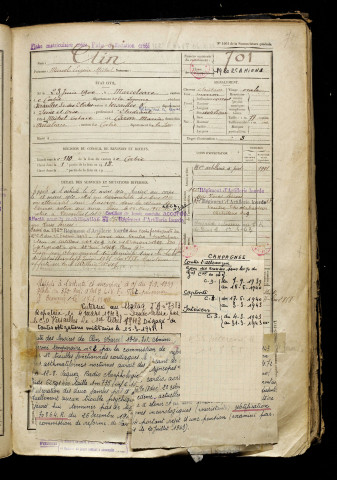 Clin, Marcel Eugène Michel, né le 23 juin 1900 à Marcelcave (Somme), classe 1920, matricule n° 701, Bureau de recrutement d'Amiens