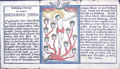 Image pieuse représentant la Crucifixion.