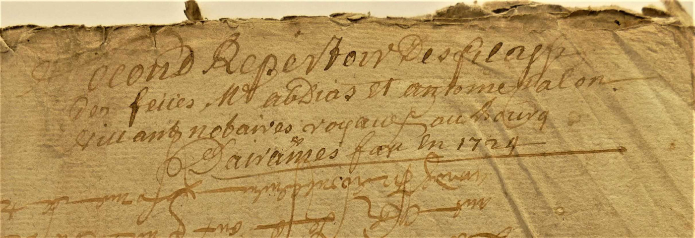 Etudes de Me Abdias Callon et de Me Antoine Callon. Répertoire pour la période 1573-1635