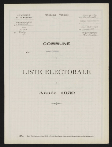 Liste électorale : Domléger-Longvillers (Domléger)
