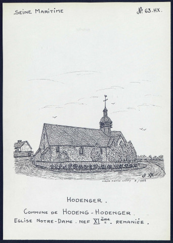 Hodenger (commune de Hodeng-Hodenger) : église Notre-Dame - (Reproduction interdite sans autorisation - © Claude Piette)