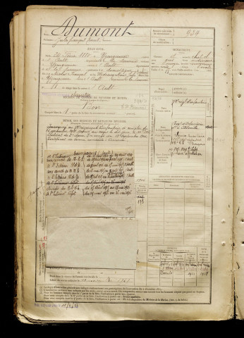 Dumont, Jules François Ernest, né le 24 février 1880 à Yzengremer (Somme), classe 1900, matricule n° 934, Bureau de recrutement d'Abbeville