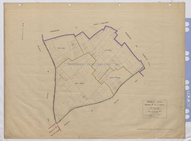Plan du cadastre rénové - Douilly : section A2