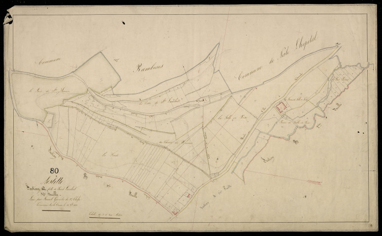 Plan du cadastre napoléonien - Neslette : Saint-Lambert (Le), A1