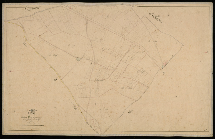 Plan du cadastre napoléonien - Bussu : Petits Quinze (Les), C