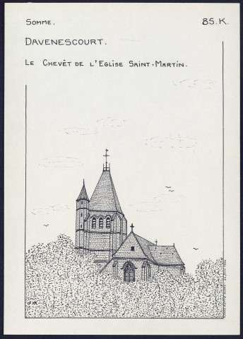 Davenescourt : le chevêt de l'église Saint-Martin - (Reproduction interdite sans autorisation - © Claude Piette)