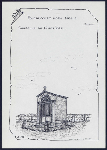 Foucaucourt-Hors-Nesle : chapelle au cimetière - (Reproduction interdite sans autorisation - © Claude Piette)