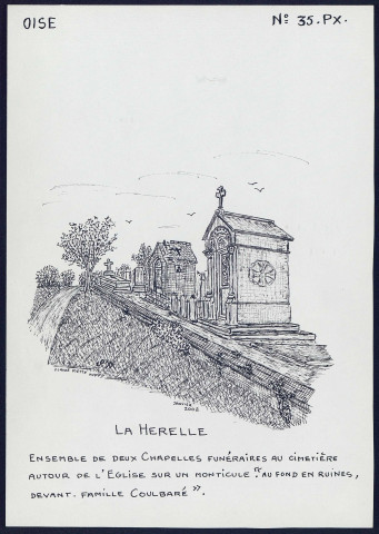 La Hérelle (Oise) : ensemble de deux chapelles funéraires - (Reproduction interdite sans autorisation - © Claude Piette)