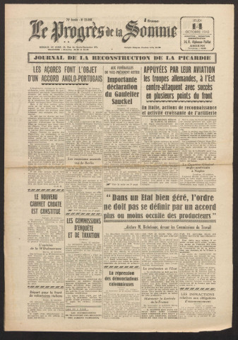 Le Progrès de la Somme, numéro 23098, 14 octobre 1943