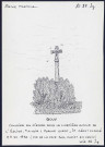 Gouy (Seine-Maritime) : calvaire en pierre dans le cimetière - (Reproduction interdite sans autorisation - © Claude Piette)