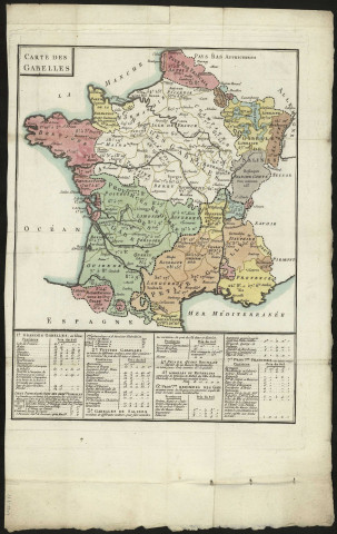 Carte des gabelles en France