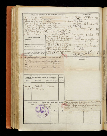 Briois, Ernest Emile Auguste, né le 11 août 1892 à Mondicourt (Pas-de-Calais), classe 1912, matricule n° 432, Bureau de recrutement d'Abbeville