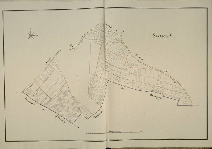 Plan du cadastre napoléonien - Sains-en-Amienois (Sains) : G