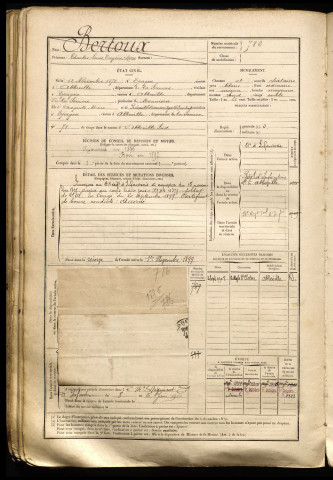 Bertoux, Charles Louis Eugène Marc, né le 12 novembre 1875 à Épagne-Épagnette (Somme), classe 1895, matricule n° 786, Bureau de recrutement d'Abbeville