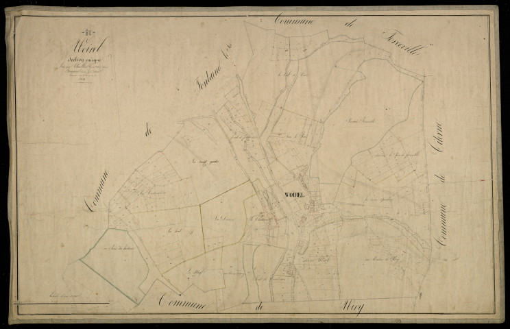 Plan du cadastre napoléonien - Woirel : section unique