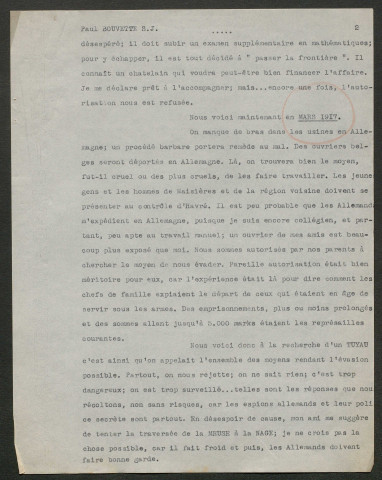 Témoignage de Bouvette (Abbé), Paul et correspondance avec Jacques Péricard