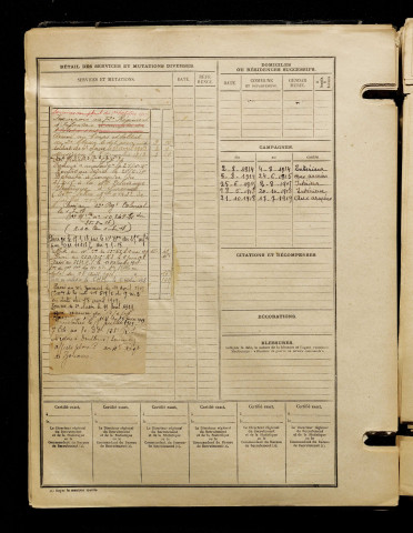 Lecocq, Marcel, né le 18 janvier 1891 à Doullens (Somme), classe 1911, matricule n° 73, Bureau de recrutement d'Abbeville