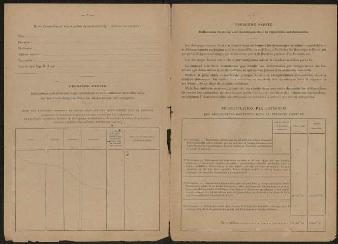 Péronne. Demande d'indemnisation des dommages de guerre : dossier Ville de Péronne (Passerelle au dessus de la gare)