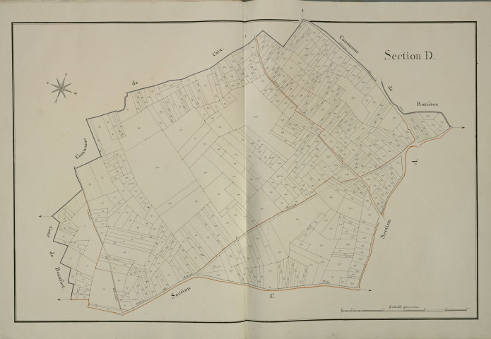 Plan du cadastre napoléonien - Vrely : D