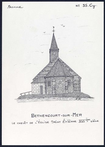 Béthencourt-sur-Mer : chevet de l'église Saint-Etienne - (Reproduction interdite sans autorisation - © Claude Piette)
