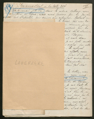 Témoignage de Laherreré, Henri et correspondance avec Jacques Péricard