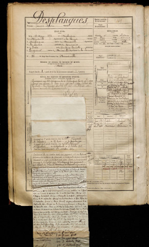 Desplanques, François Martin, né le 19 mars 1873 à Boisbergues (Somme), classe 1893, matricule n° 149, Bureau de recrutement d'Abbeville