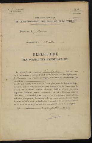 Répertoire des formalités hypothécaires, du 05/05/1937 au 28/07/1937, registre n° 506 (Abbeville)