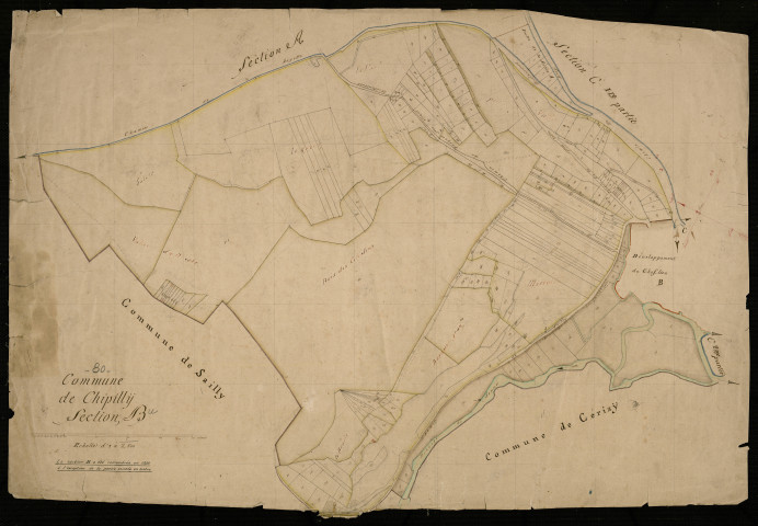 Plan du cadastre napoléonien - Chipilly : Bois des Célestins (Le), B
