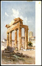 Carte postale intitulée "Vieux marché à Athènes". Correspondance de Raymond Paillart à son fils Louis