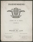 Publicités automobiles : Duesenberg