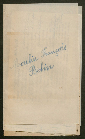 Témoignage de Moulin, François (Grenadier voltigeur) et correspondance avec Jacques Péricard