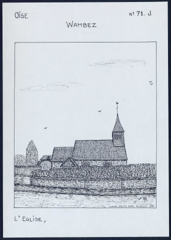 Wambez (Oise) : l'église - (Reproduction interdite sans autorisation - © Claude Piette)