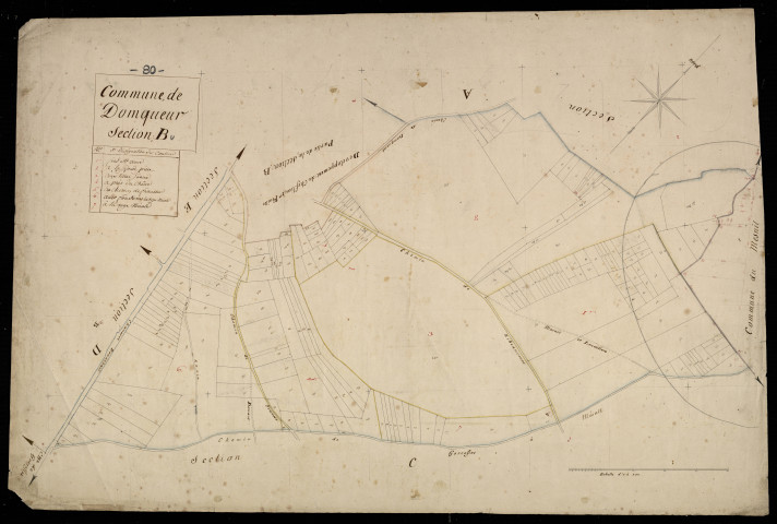 Plan du cadastre napoléonien - Domqueur : B