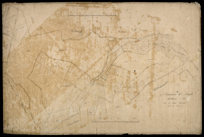 Plan du cadastre napoléonien - Bresles (Bresle) : Bois Zonval (Le), B