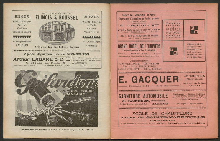 L'Automobile au Pays Picard. Revue mensuelle de l'Automobile-Club de Picardie et de l'Aisne, 211, avril 1929