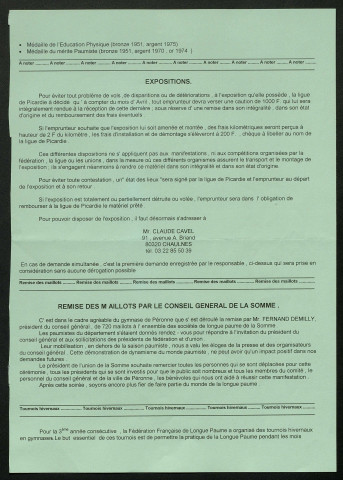 Longue Paume Infos (numéro 27), bulletin officiel de la Fédération Française de Longue Paume
