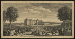 Veüe du Château de Chantilli (Chantilly) prise du parterre de l'Orangerie