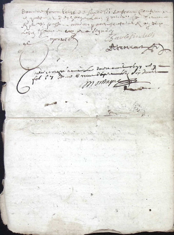 Etude de Me Jean-Baptiste Trencart à Amiens (étude n°12). Minutes de l'année 1695