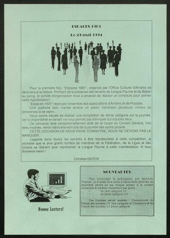 Longue Paume Infos (numéro 9), bulletin officiel de la Fédération Française de Longue Paume