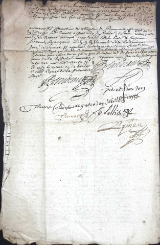 Etude de Me Antoine Limeu à Amiens (étude n°6). Minutes de l'année 1676