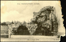 Carte postale intitulée "Valras-la-Plage. La grotte". Correspondance de Raymond Paillart à son fils Louis