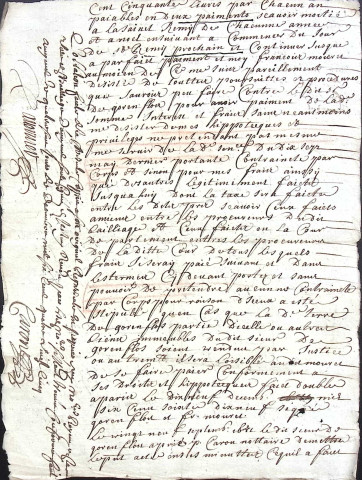 Etude de Me Philippe Caron à Amiens (étude n°1). Minutes de l'année 1679