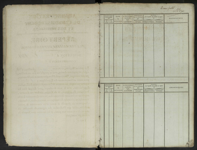 Répertoire des formalités hypothécaires, du 09/08/1817 au 07/11/1817, volume 132 (Conservation des hypothèques d'Amiens)